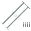 vidaXL Window grilles 500-650 mm Galvanized Steel