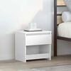 vidaXL Bedside Cabinet High Gloss White 40x30x39 cm Engineered Wood