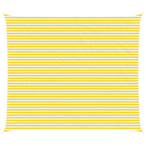 vidaXL Sun Shade Sail Yellow and White 7 x 6 m 100% Polyester Oxford