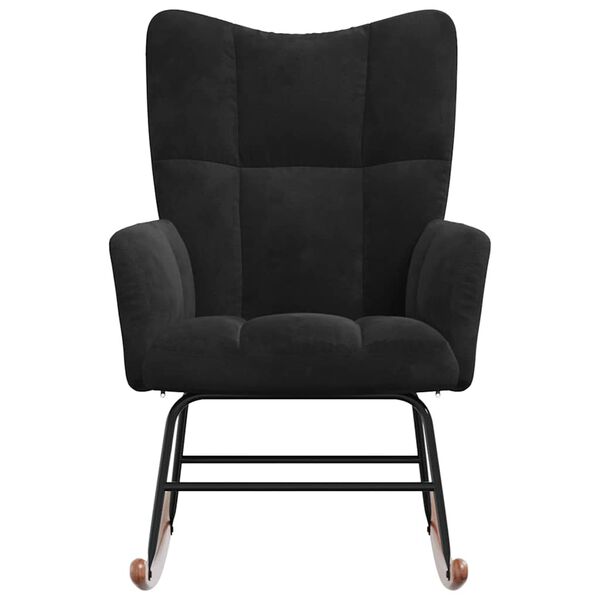 vidaXL Rocking Chair Black 78 x 61 x 98 cm Velvet
