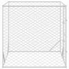 vidaXL Outdoor Dog Kennel Silver 2x2x2 m Galvanised Steel