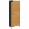 vidaXL Highboard with Drawer Black Oak 69.5 x 34 x 180 cm