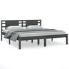 vidaXL Bed Frame without Mattress Grey 200x200 cm Solid Wood Pine