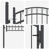 vidaXL Fence Gate with Lock Grey 125 x 100 cm Powder-coated steel