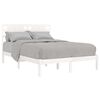 vidaXL Bed Frame without Mattress White 120x190 cm Small Double Solid Wood