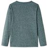 Kids' T-shirt with Long Sleeves Dark Green Melange 104