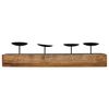 vidaXL Candle Holder Natural 50 x 15 x 10 cm Solid Teak wood