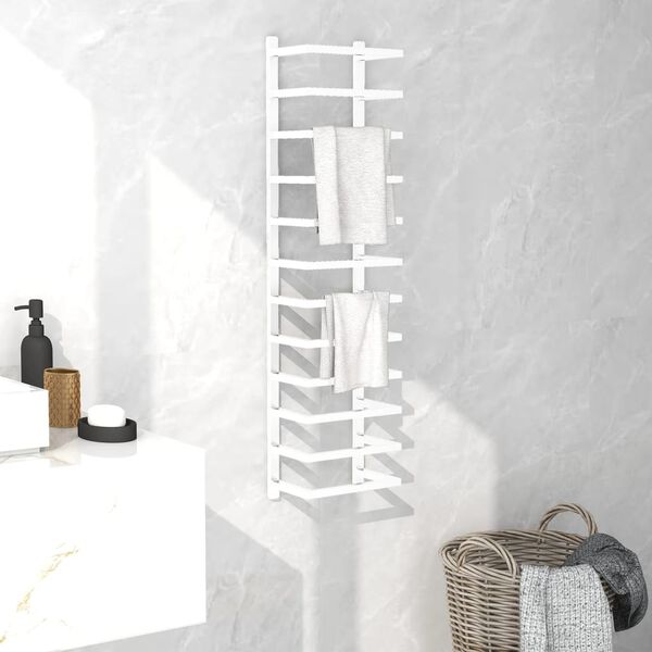 vidaXL Towel Rack White 24x12x96 cm Steel
