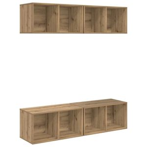 vidaXL TV Cabinet Set 4 pcs Artisan Oak Engineered Wood