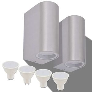 vidaXL Outdoor LED Wall Lights 2 pcs Round Up/Downwards