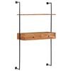 vidaXL Wall Desk | Natural wood grain | Solid acacia wood | Medium | Wall Desk