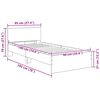 vidaXL Bed Frame Artisan Oak 90 x 190 cm Engineered Wood