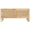 vidaXL Coffee Table 90x50x40 cm Solid Mango Wood and Natural Cane