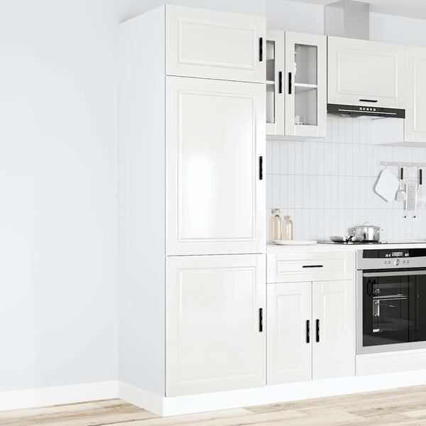 vidaXL Kitchen Cupboard "Porto" High Gloss White Engineered Wood