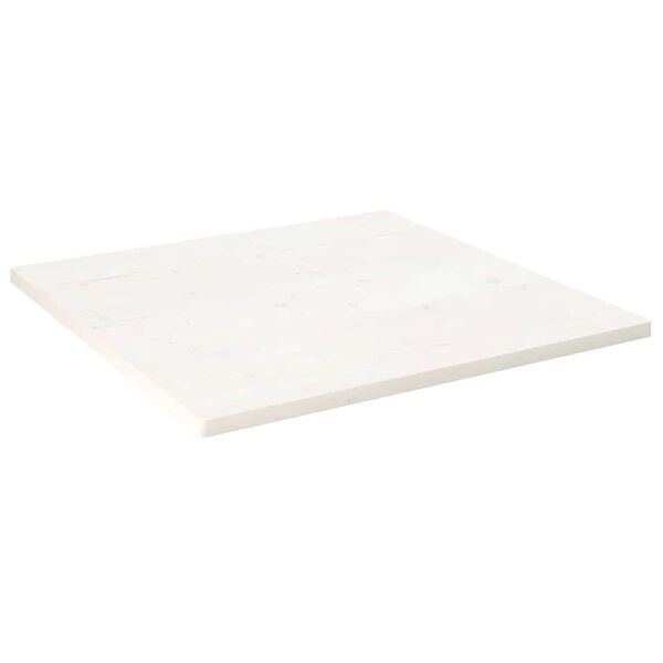 vidaXL Table Top White 70x70x2.5 cm Solid Wood Pine Square