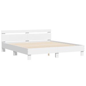 vidaXL Bed Frame without Mattress White 160x200 cm