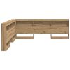 vidaXL Storage Headboard with Shelf Artisan Oak 200 cm Engineered Wood