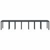 vidaXL Garden Table Anthracite 400 x 100 x 73 cm Poly Rattan