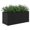 vidaXL Garden Planter with 2 Pots Black 72x30x32 cm Poly Rattan