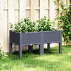 vidaXL Garden Planter with Legs Blue Grey 80x40x42 cm PP