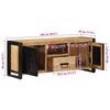 vidaXL TV Cabinet 100x30x40 cm Solid Rough Wood Mango