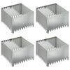 vidaXL Lawn Edging 4 pcs 60 x 60 x 35 cm Steel Silver