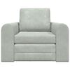 vidaXL Folding Sofa Bed Light Grey 98 x 71 x 83 cm Velvet