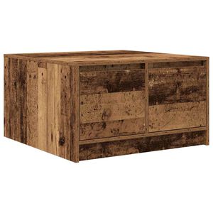 vidaXL Coffee Table with Drawers Old Wood 70.5x70x40 cm