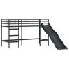 vidaXL Kids'Loft Bed Frame Black and Blue 90 x 190 cm Metal