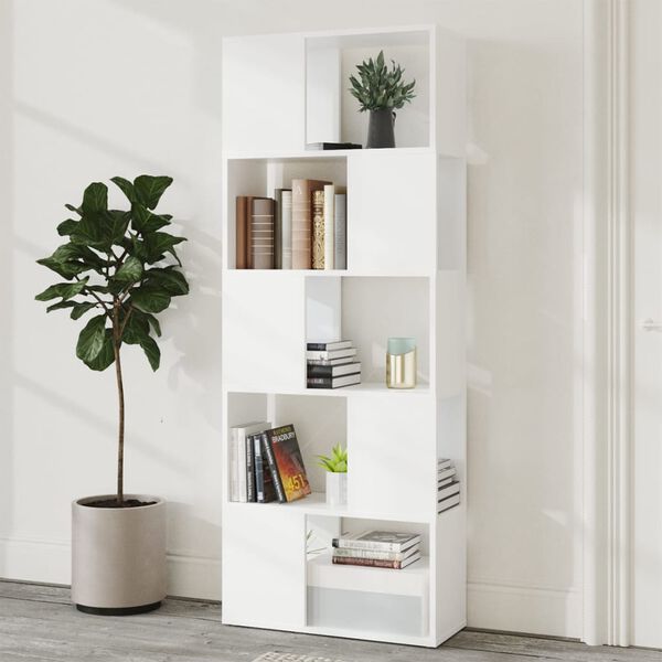 vidaXL Book Cabinet Room Divider White 60x24x155 cm Engineered Wood