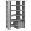 vidaXL Shoe Cabinet with Shelf 2 pcs Grey Sonoma Engineered Wood