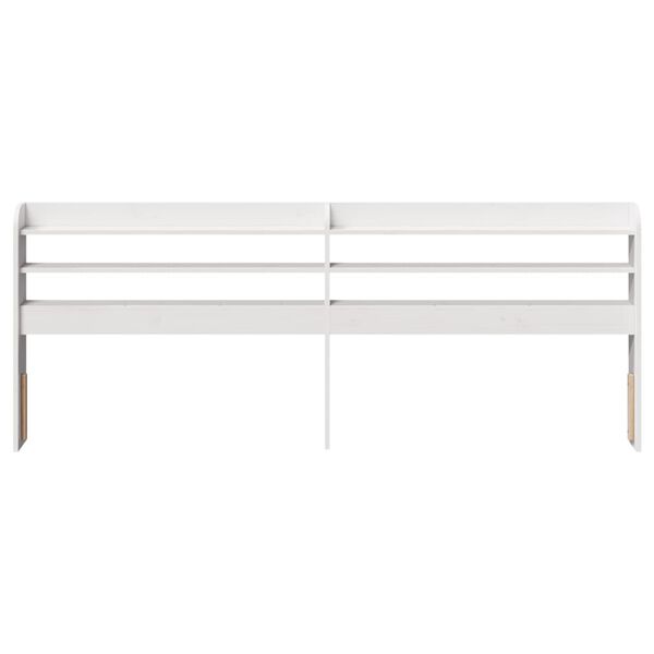vidaXL Headboard with Shelves White 180 cm Solid Wood Pine