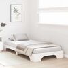 vidaXL Bed Frame White 90 x 190 cm Solid Pine Wood