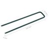 vidaXL Nails for Artificial Grass 100 pcs U-shape Iron