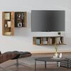 vidaXL 4 Piece TV Cabinet Set Smoked Oak Engineered Wood