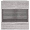 vidaXL TV Wall Cabinet with LED Lights Grey Sonoma 58.5x30x60.5 cm