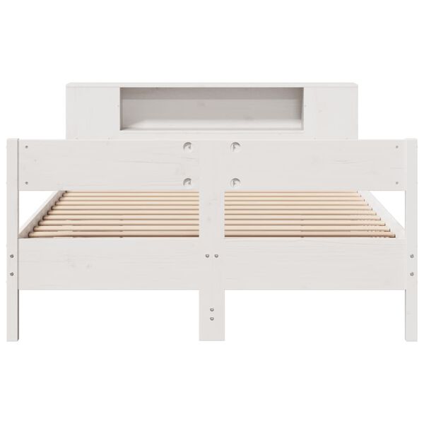 vidaXL Bookcase Bed without Mattress White 120x200cm Solid Wood Pine