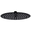 vidaXL Rain Shower Head Stainless Steel 25 cm Round Black