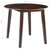 vidaXL Drop-leaf Dining Table Round MDF Brown