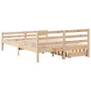 vidaXL Bed Frame without Mattress 150x200 cm King Size Solid Wood Pine