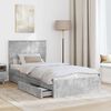 vidaXL Storage Bed Concrete Grey 75 x 190 cm Engineered Wood