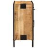 vidaXL Sideboard 80x31x66 cm Solid Rough Wood Mango and Metal