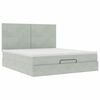 vidaXL Ottoman Bed with Mattresses Light Grey 180x200cm Velvet
