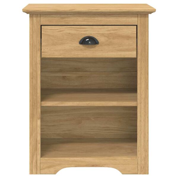 vidaXL Bedside Cabinet with Drawer BODO Honey Brown 53 x 38.5 x 67 cm