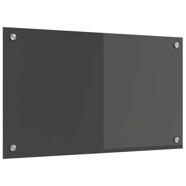 vidaXL Kitchen Backsplash Dark grey 70 x 40 x 0.6 cm Tempered Glass