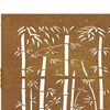 vidaXL Garden Gate 85x75 cm Corten Steel Bamboo Design