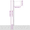vidaXL Turkey Flag and Pole 6.08 m Aluminium