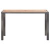 vidaXL Garden Table Anthracite and Brown 123x60x74 cm Solid Acacia Wood