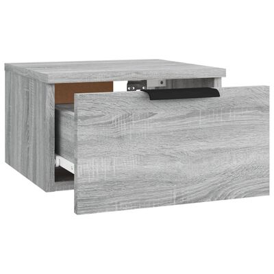 vidaXL Wall-mounted Bedside Cabinets 2 pcs Grey Sonoma 34x30x20 cm
