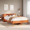 vidaXL Bookcase Bed without Mattress Wax Brown 140x190 cm Solid Wood Pine
